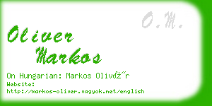 oliver markos business card